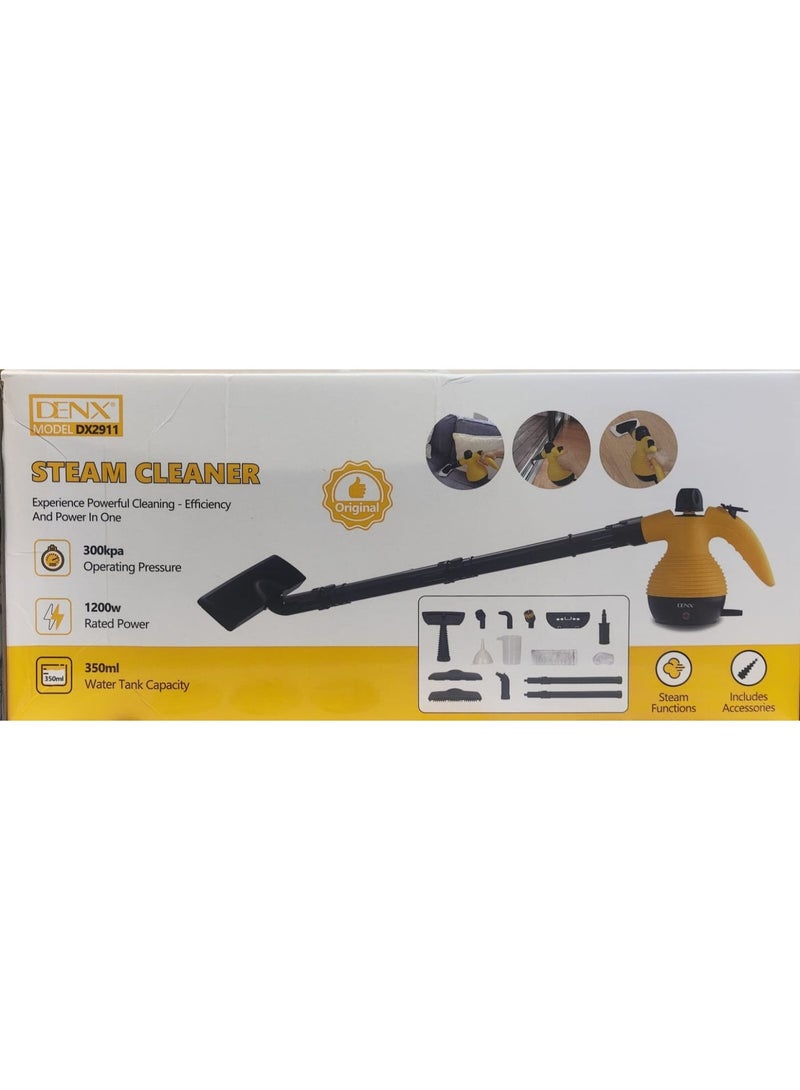 دينكس منظف بخار محمول دنيكس موديل DX 2911 السعودي الأصلي 14 في 1 - 1200 واط – سعة خزان 350 مل بخار قوي للتنظيف العميق والتعقيم – مثالي للمطبخ والحمام والسيارة والنوافذ - Image 1